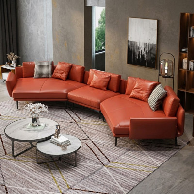 Żywy krajobraz Ustawić Design Nowoczesna Sofa Narożnikowa kanapa Sofa Kształt U Skórzana Sofa Couch