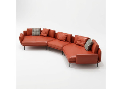 Żywy krajobraz Ustawić Design Nowoczesna Sofa Narożnikowa kanapa Sofa Kształt U Skórzana Sofa Couch