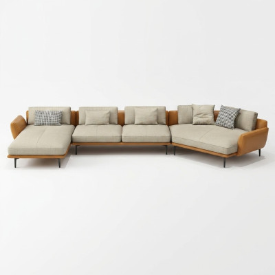 Narożnikowa kanapa Sofa Kanapa Podkładka Siedziba Materiał Włókienniczy Kanapy Ustawić Żywy krajobraz Nowy
