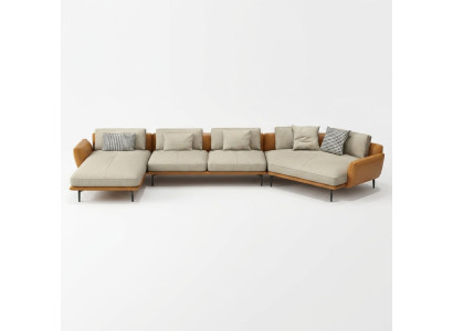 Narożnikowa kanapa Sofa Kanapa Podkładka Siedziba Materiał Włókienniczy Kanapy Ustawić Żywy krajobraz Nowy