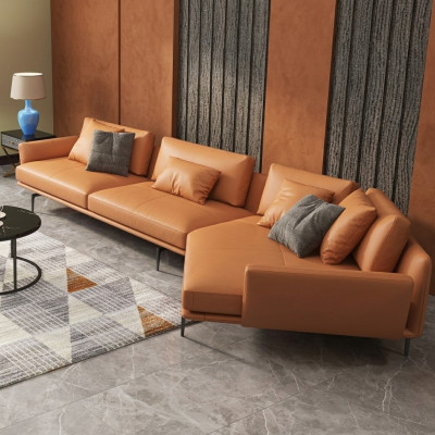 Narożnikowa kanapa Kanapa Materiałowa w kształcie litery L Żywy krajobraz Ustawić Design Nowoczesna Sofa Trapezowa Nowość