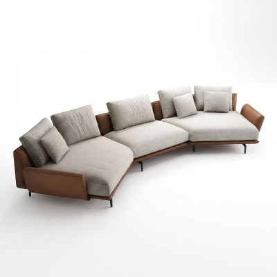 Narożnikowa kanapa Kształt U Materiał Kanapa Żywy krajobraz Ustaw Design Nowoczesna Sofa Trapez Nowość
