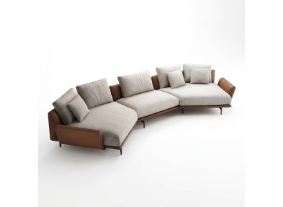 Narożnikowa kanapa Kształt U Materiał Kanapa Żywy krajobraz Ustaw Design Nowoczesna Sofa Trapez Nowość
