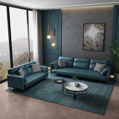 Sofa 3 miejsce do siedzenia Sofa skórzana Kanapa Żywy krajobraz Ustawić Design Modern Siedziba