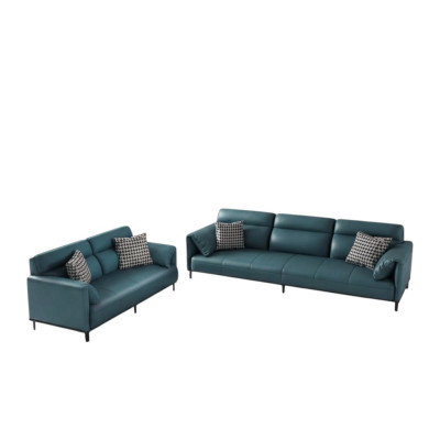 Sofa 3 miejsce do siedzenia Sofa skórzana Kanapa Żywy krajobraz Ustawić Design Modern Siedziba