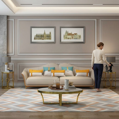 Luksusowa trzyosobowa kanapa Siedziba Podkładka 3 Siedziba Podkładka Couches Loung Club New Sofa