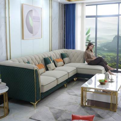 Design Narożnikowa kanapa LForm Skórzana Sofa Kanapa Żywy krajobraz Ustawić Design Nowoczesne Sofy