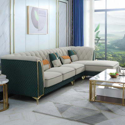 Design Narożnikowa kanapa LForm Skórzana Sofa Kanapa Żywy krajobraz Ustawić Design Nowoczesne Sofy