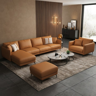 Żywy krajobraz Ustawić Design Nowoczesne Sofy Nowoczesna Narożnikowa kanapa Skórzana Sofa Kanapa Nowość