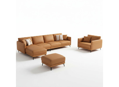 Żywy krajobraz Ustawić Design Nowoczesne Sofy Nowoczesna Narożnikowa kanapa Skórzana Sofa Kanapa Nowość