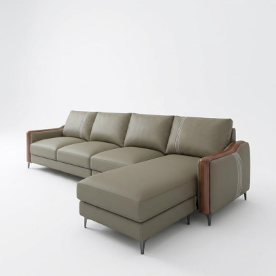 Siedziba skórzana sofa kanapa Żywy krajobraz Ustawić Design Nowoczesne sofy Narożnikowa kanapa w kształcie litery L