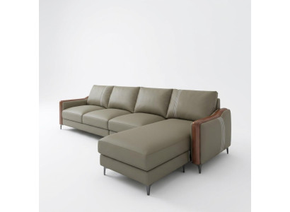 Siedziba skórzana sofa kanapa Żywy krajobraz Ustawić Design Nowoczesne sofy Narożnikowa kanapa w kształcie litery L