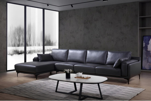 Sofa Design Narożnikowa kanapa LForm Skórzana Sofa Couch Żywy krajobraz Ustawić Nowoczesne Sofy