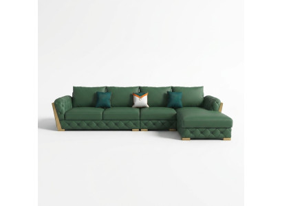 Narożnikowa kanapa Ustawić w kształcie litery L Nowoczesne sofy Kanapa Żywy krajobraz Skórzana Sofa Sofa