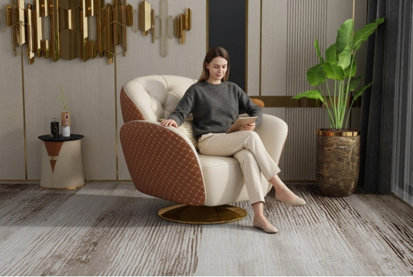 Lounge Luxury TV Club Podkładka miejsce siedzące Fotel Design Couch Sofa Skóra Relaks