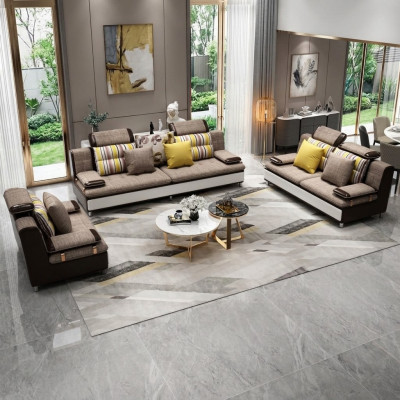 Materiał Włókienniczy Sofa Sofa Żywy krajobraz Zestaw sofowy 3+2+1 Set Design Sofy Newc