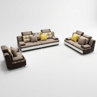 Materiał Włókienniczy Sofa Sofa Żywy krajobraz Zestaw sofowy 3+2+1 Set Design Sofy Newc