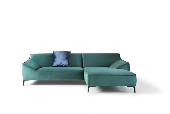 Design Narożnikowa kanapa Kształt L Nowoczesne Sofy Materiał Włókienniczy Kanapa Żywy krajobraz Sofa Aksamit