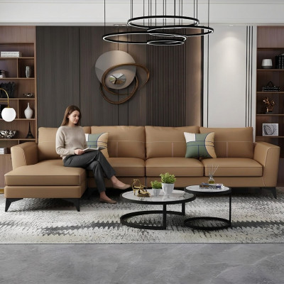 Design Esk Narożnikowa kanapa Nowoczesne sofy Sofa skórzana Kanapa Siedziba Żywy krajobraz Sofa