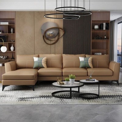 Design Esk Narożnikowa kanapa Nowoczesne sofy Sofa skórzana Kanapa Siedziba Żywy krajobraz Sofa