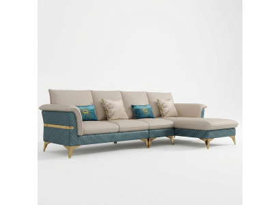 Design Narożnikowa kanapa Nowoczesne sofy w kształcie litery L Sofa skórzana Kanapa Żywy krajobraz Nowoczesna sofa
