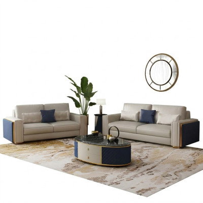 Zestaw sofowy 3+2+1 Design Nowoczesne sofy Sofa skórzana Sofa Żywy krajobraz Sofa Siedziba