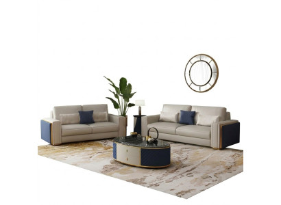 Zestaw sofowy 3+2+1 Design Nowoczesne sofy Sofa skórzana Sofa Żywy krajobraz Sofa Siedziba