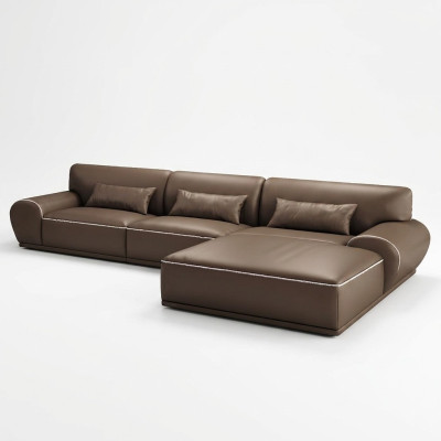 Design Narożnik Narożnikowa kanapa Nowoczesne sofy w kształcie litery L Sofa skórzana Żywy krajobraz Siedziba Sofa