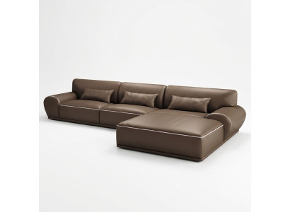 Design Narożnik Narożnikowa kanapa Nowoczesne sofy w kształcie litery L Sofa skórzana Żywy krajobraz Siedziba Sofa