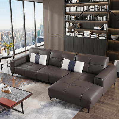 Design Esk Narożnikowa kanapa Kształt litery L Nowoczesne sofy Sofa skórzana Kanapa Sofa Siedziba Żywy krajobraz