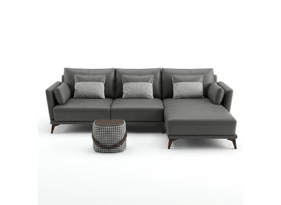 Narożnik Narożnikowa kanapa L-shape Żywy krajobraz Sofa Kanapa Podkładka Ustawić Materiał Skóra Sofy