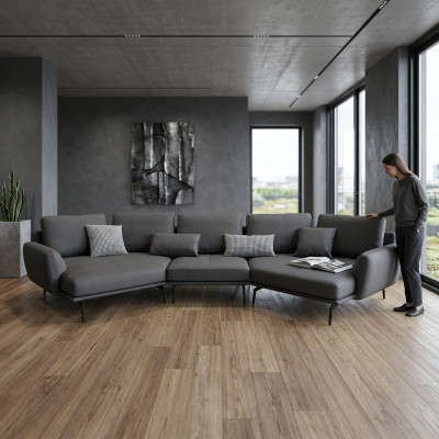 Narożnikowa kanapa LForm Żywy krajobraz Sofa Couch Podkładka Sofy Ustawić Skórzana Sofa Kanapy