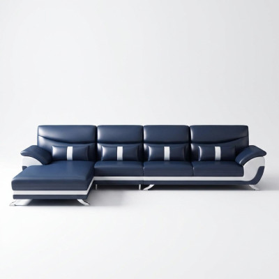 Narożnik Narożnikowa kanapa L-shape Żywy krajobraz Sofa Kanapa Ustawić Podkładkę Materiał Sofy Skóra