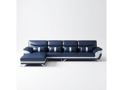 Narożnik Narożnikowa kanapa L-shape Żywy krajobraz Sofa Kanapa Ustawić Podkładkę Materiał Sofy Skóra