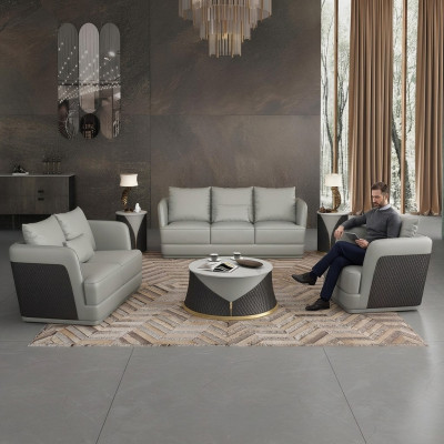 Design Zestaw sofowy Siedziba Podkładka Couch 321 Obcios Skórzana Sofa Podkładka Kanapy