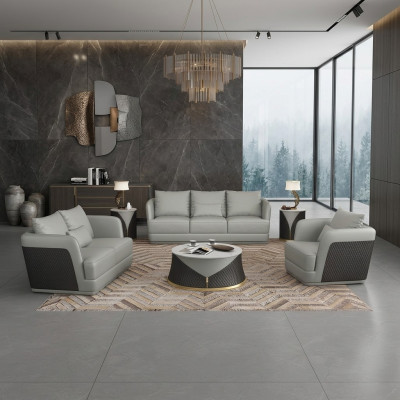 Zestaw sofowy 3+2 miejsce do siedzenia Żywy krajobraz Sofa Kanapa Podkładka Ustawić Sofa skórzana Nowość