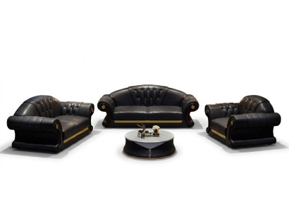 Zestaw sofowy 3+2+1 miejsce do siedzenia Żywy krajobraz Podkładka Sofa Couch Ustawić Sofy Skóra