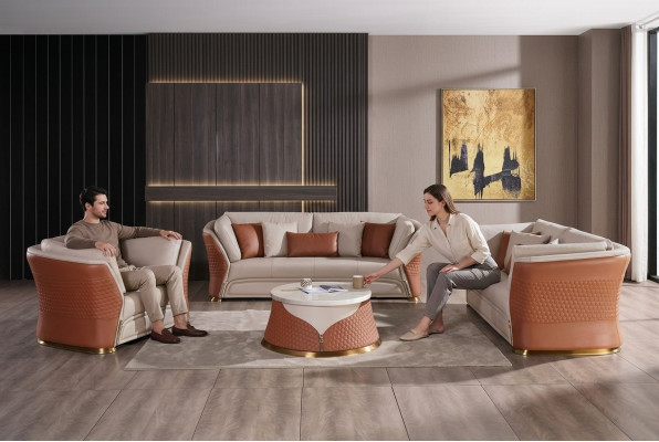 Żywy krajobraz Sofa Podkładka Zestaw sofowy 3+2+1 miejsce do siedzenia Stolik stolik kawowy