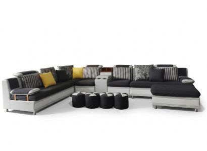 Narożnikowa kanapa Kształt U Żywy krajobraz Sofa Couch Podkładka Narożnik Ustawić Materiał Sofy Nowość
