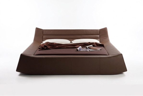 Łóżko Podkładka Design Luksusowe podwójne łóżko hotelowe Sleep Pokój Skóra Materiał Modern