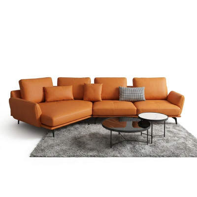 Narożnikowa kanapa Orange LForm Żywy krajobraz Sofa Couch Podkładka Narożnik Ustawić Skóra Sofy