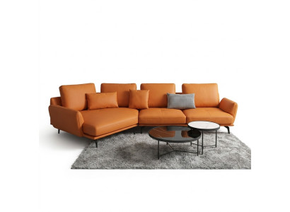 Narożnikowa kanapa Orange LForm Żywy krajobraz Sofa Couch Podkładka Narożnik Ustawić Skóra Sofy