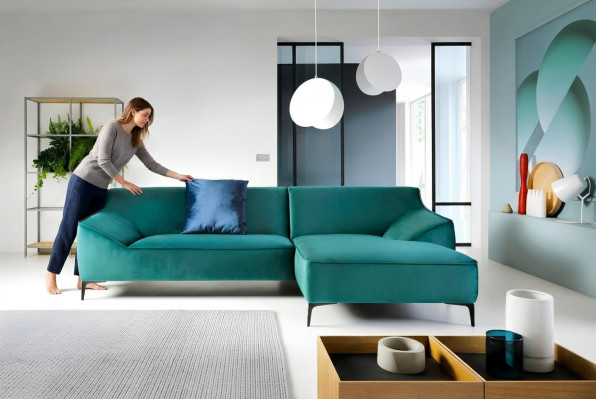 Narożnikowa kanapa L-shape Żywy krajobraz Sofa Kanapa Podkładka Narożnik Ustawić Materiał Sofy Nowość