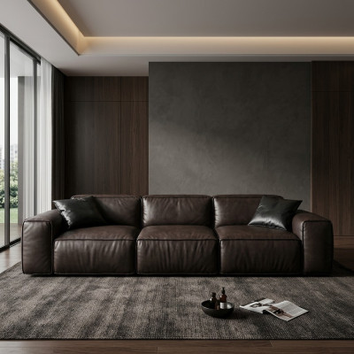 Zestaw sofowy 3+2+1 miejsce do siedzenia Żywy krajobraz Sofa Kanapa Sofy Podkładka Ustawić Skóra
