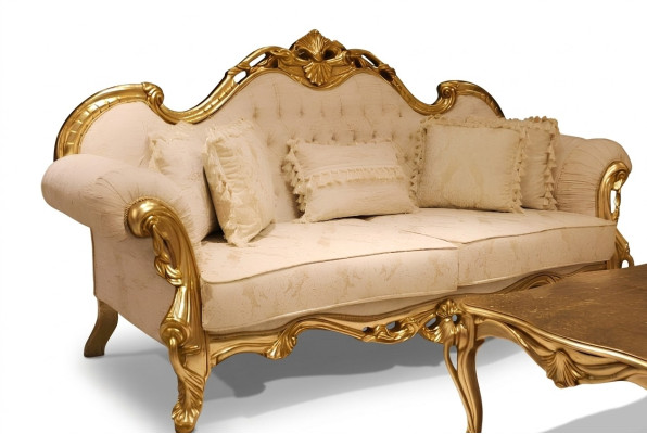 Design Zestaw sofowy 3+3 miejsce do siedzenia Zestaw Klasyczny Drewno Włókiennicze Kompletny 2x Sofa Nowy