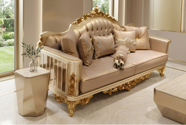 Zestaw sofowy 3311 stolik kawowy Włókienniczy Drewno Kompletny zestaw Sofa Fotel Zestaw sofowy