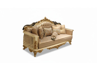 Luksusowa Sofa 3 miejsce do siedzenia Włókienniczy Sofa Gold Design Meble 3er Chesterfield Podkładka Nowość