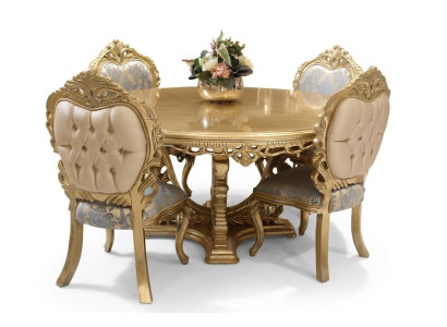komplet jadalnia 7 szt. Stół obiadowy +6x Krzesła Designer Drewno Krzesło Ustawić Meble Nowe