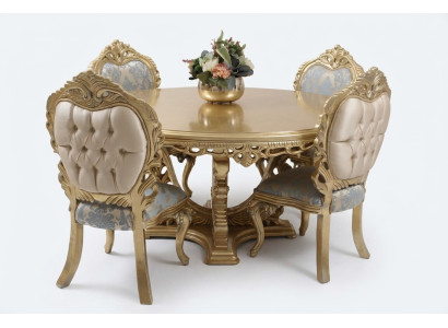 Luksusowy Stół obiadowy Okrągły Design Tabela classic jadalnia stoły Meble Gold Nowość