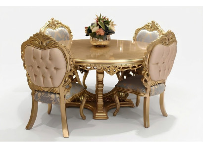 Ustawić 6 Krzesła Zestaw jadalnia Designer Drewno Krzesło Antyk Style Luxury Krzesła Nowość